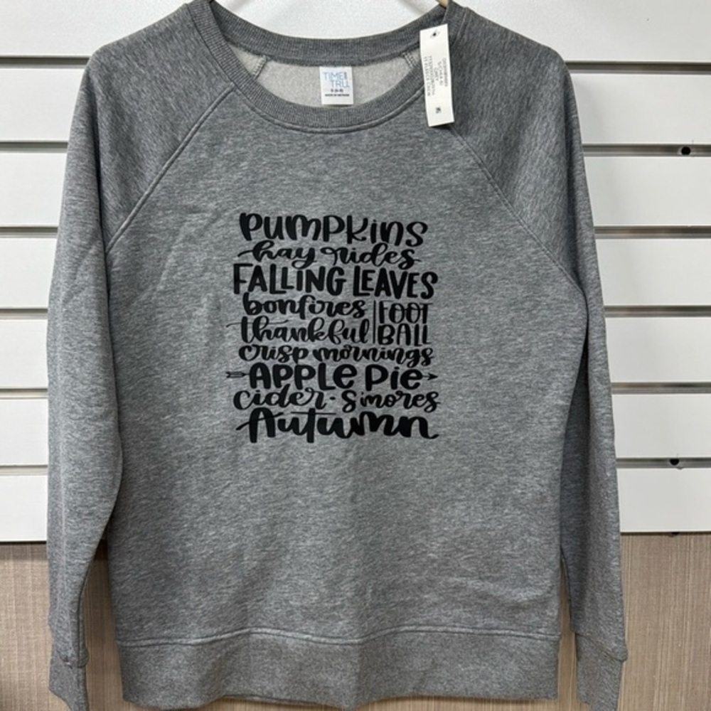 New Fall theme crew neck size women’s small